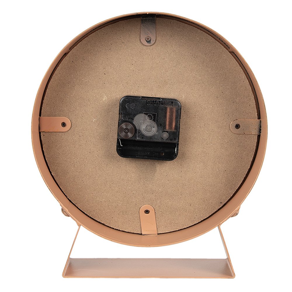 Tafelklok 24 cm Bruin MDF Tafelklokken Binnen