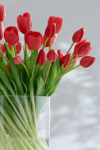 J-Line Boeket Tulpen 7Stuks Pu Koraal Roze Small