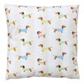 Sierkussen 45x45x4 cm Beige Polyester Teckels