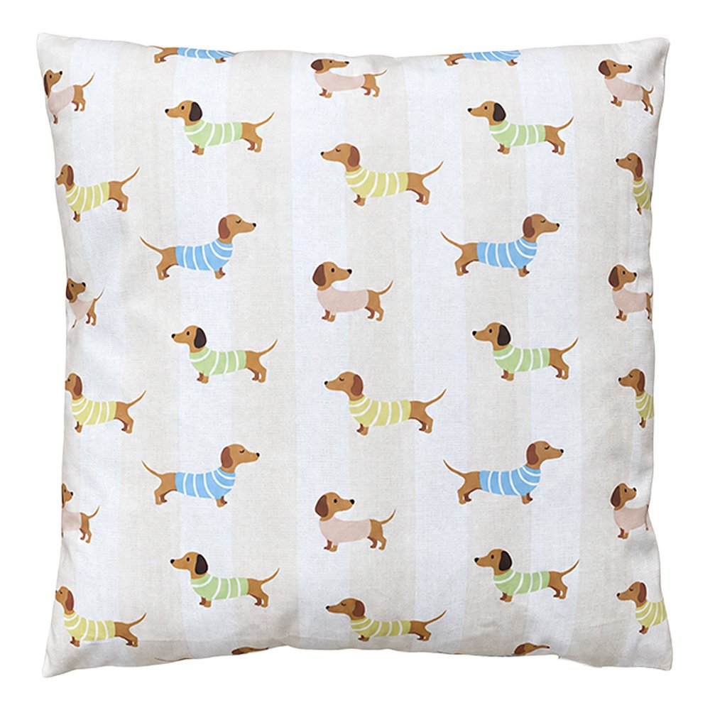 Sierkussen 45x45x4 cm Beige Polyester Teckels