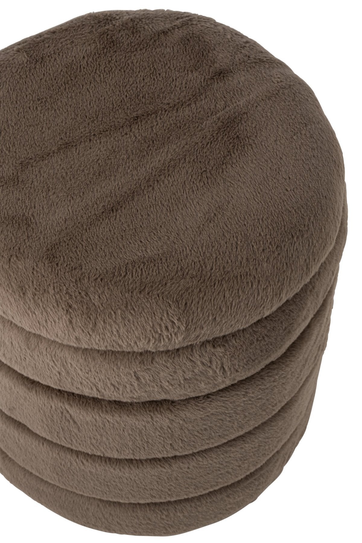 J-Line Poef met deksel - MDF - taupe