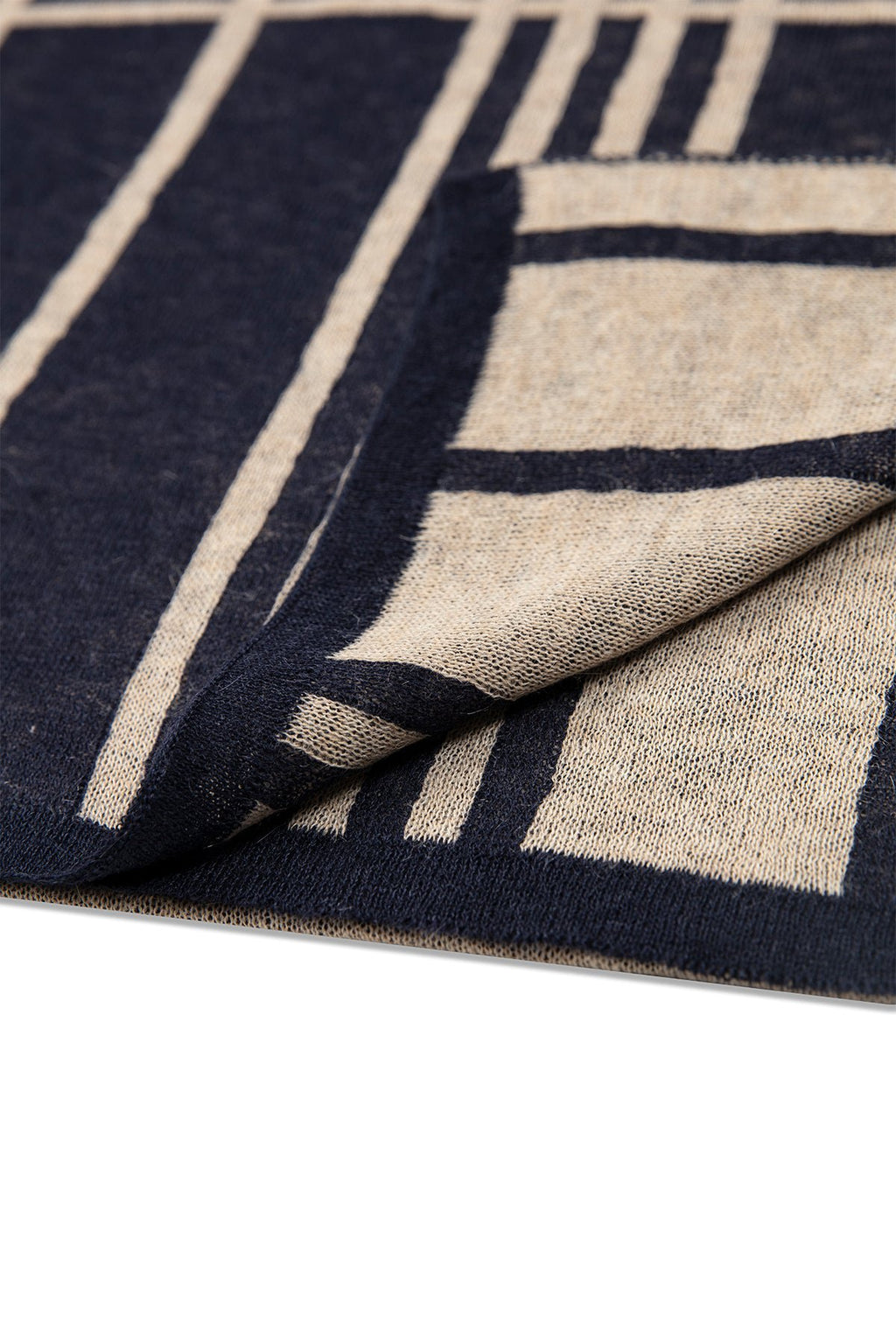 Men Galatia Scarf Navy-Beige