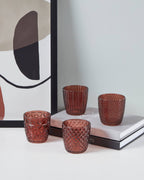 Windlicht Bezamby Rood 7x7 cm