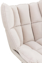 J-Line stoel Relax Kussen Op Frame - textiel/metaal - beige