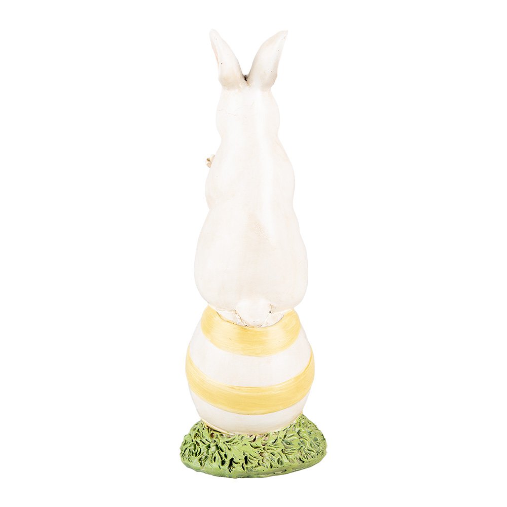 Decoratie Beeld Konijn 19 cm Wit Kunststof