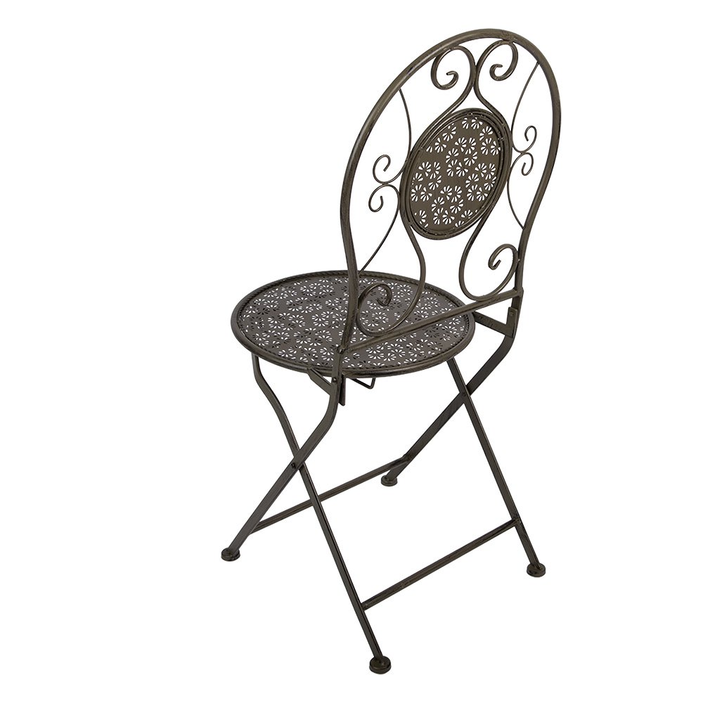 Bistroset Bistrotafel Bistrostoel 3-delig Ø 60x71 / 50x40x93 cm Groen Metaal
