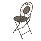 Bistroset Bistrotafel Bistrostoel 3-delig Ø 60x71 / 50x40x93 cm Groen Metaal