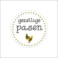 Etiketten - gezellige pasen - 500 stuks