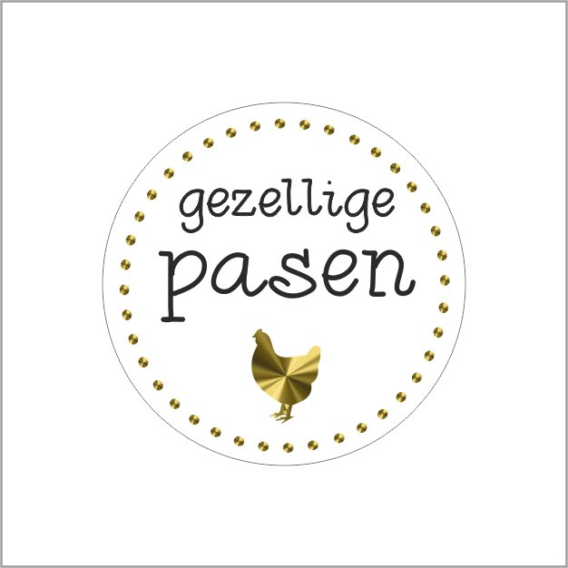 Etiketten - gezellige pasen - 500 stuks