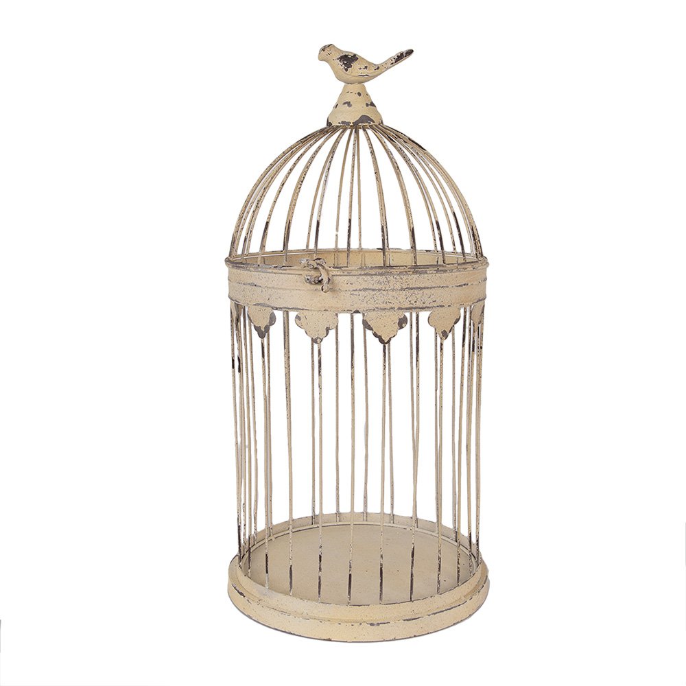 Vogelkooi Decoratie Set van 2 Ø 32x60 / Ø 23x40 cm Bruin Metaal