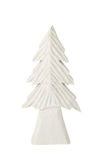 J-Line Gebeeldhouwde boom - paulowniahout - gebroken wit - medium