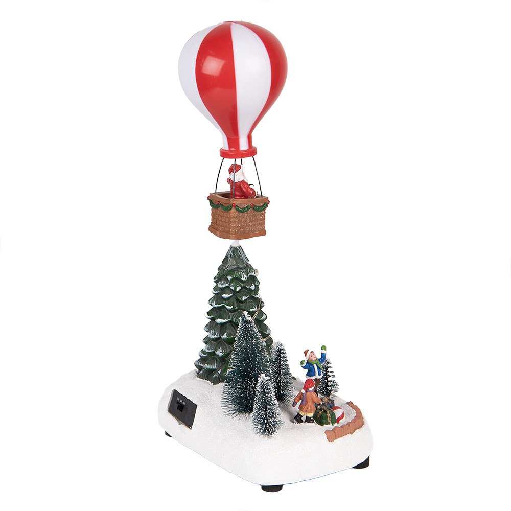 Kerstdecoratie met LED-verlichting en muziek Kerstboom 17x13x15/18 cm / 3xAA Groen Kunststof
