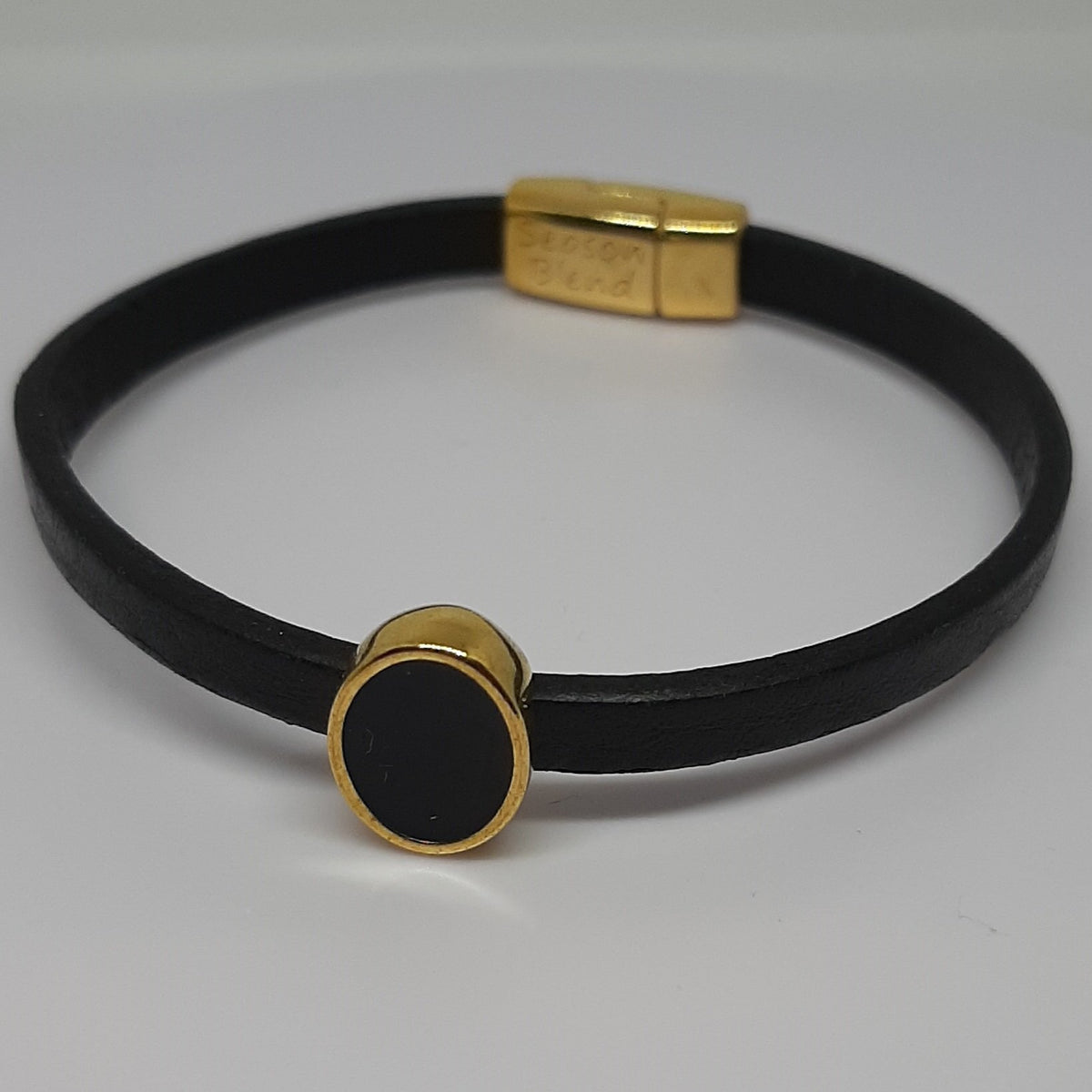 Semplice emaille ovale slider 24K verguld