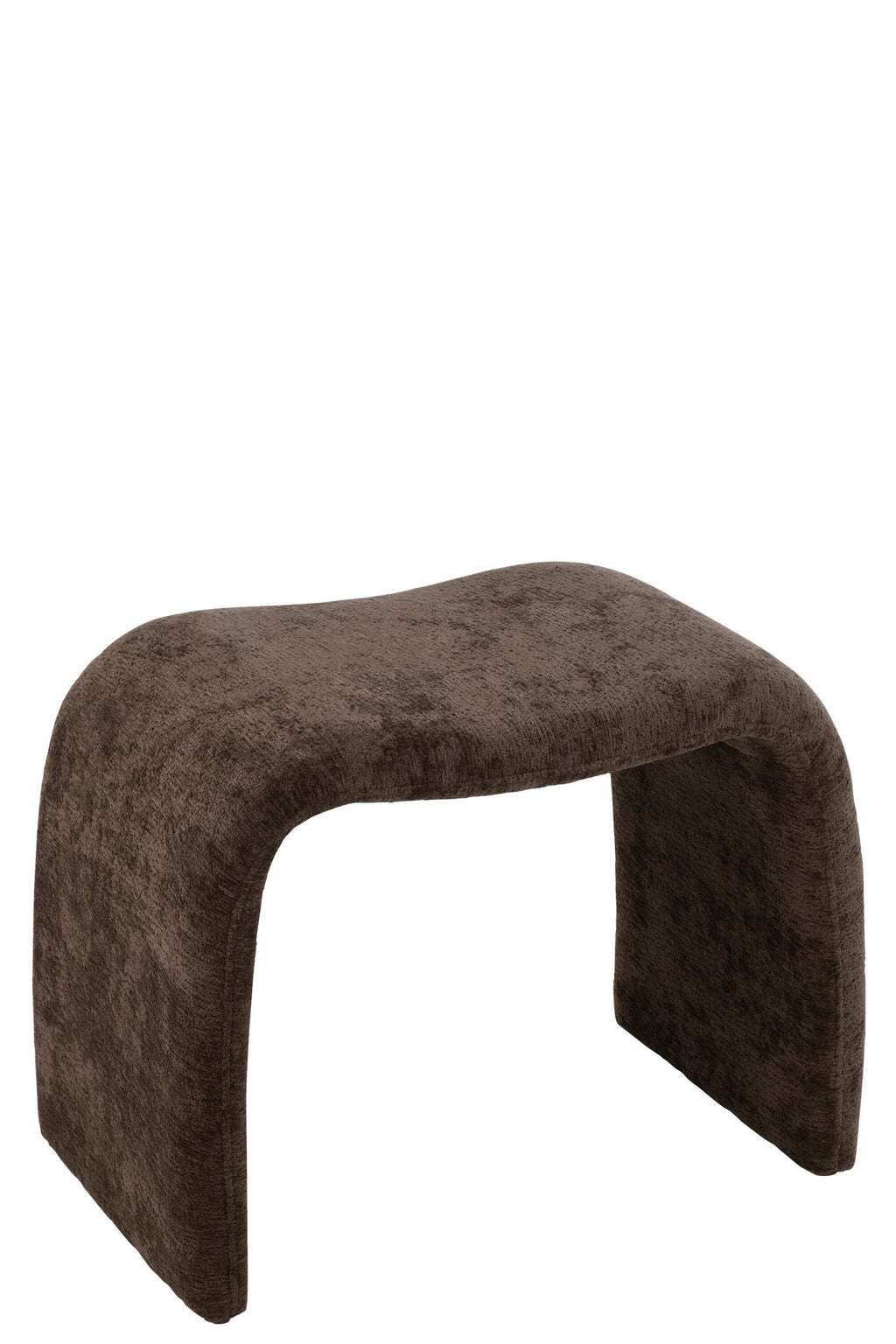 J-Line kruk N shape - textiel - donkerbruin