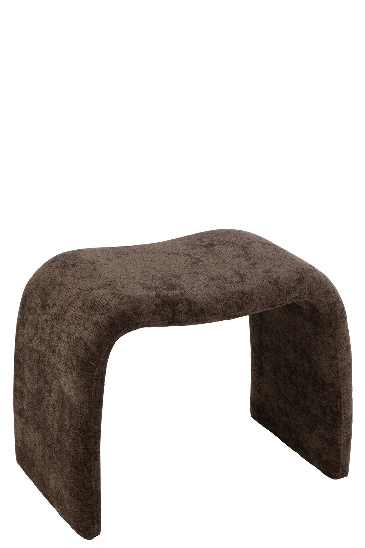 J-Line kruk N shape - textiel - donkerbruin