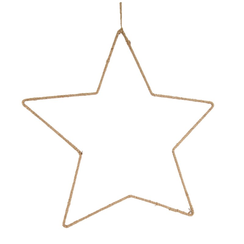 Jute hanger ster 58x58cm naturel