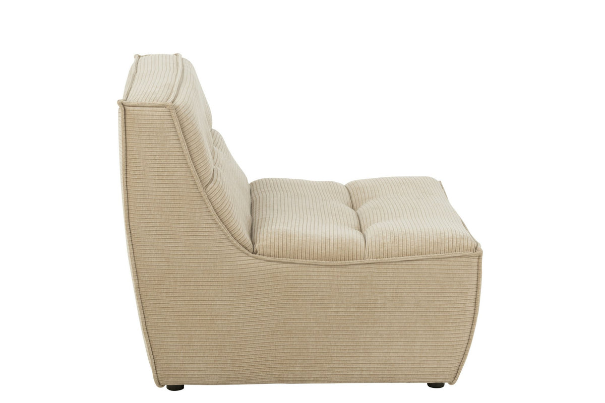 J-Line Sofa Grid Populierenhout/Schuim Donker Beige