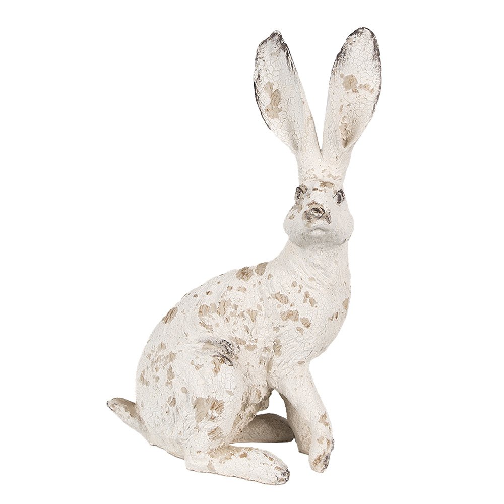 Beeld Konijn 26 cm Beige Polyresin Paasdecoratie