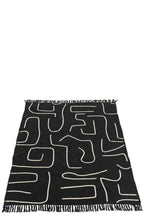 J-Line Plaid Strepen/Bogen Katoen Zwart/Wit