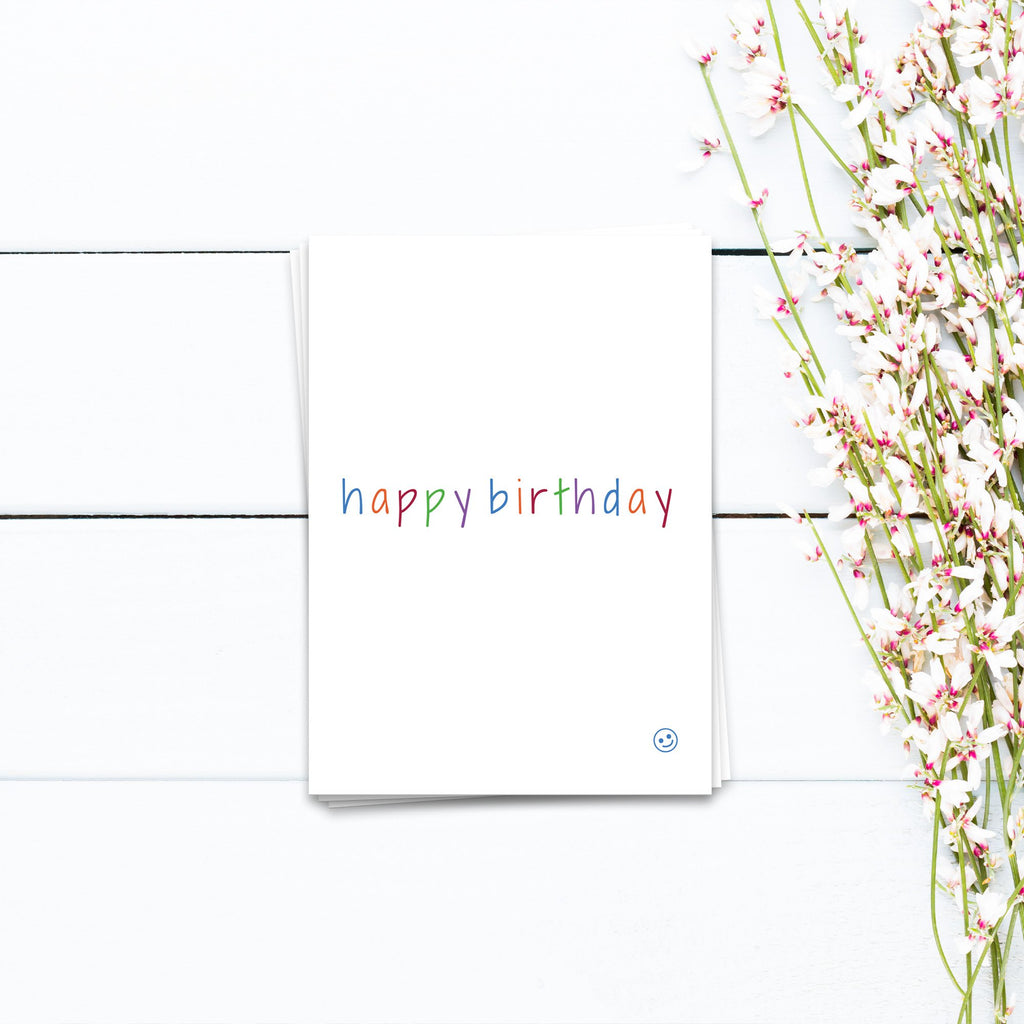 Happy Birthday Smiley - Postkarte 10er set