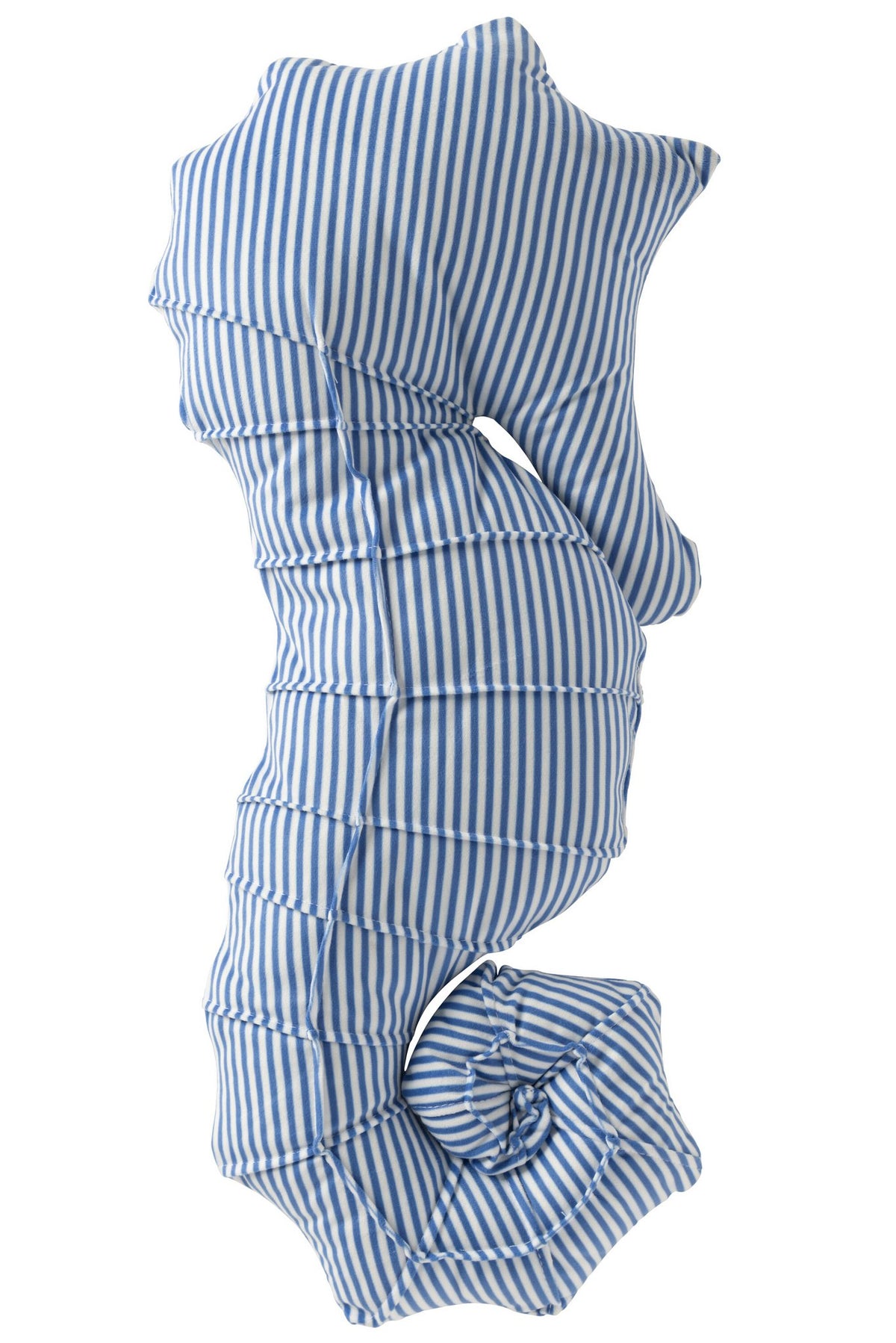 J-Line kussen Zeepaard Gestreept - polyester - blauw/wit