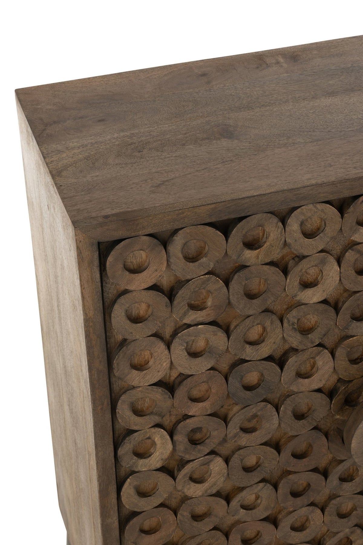 J-Line Kast 2 Deuren Mangohout/Mdf Bruin