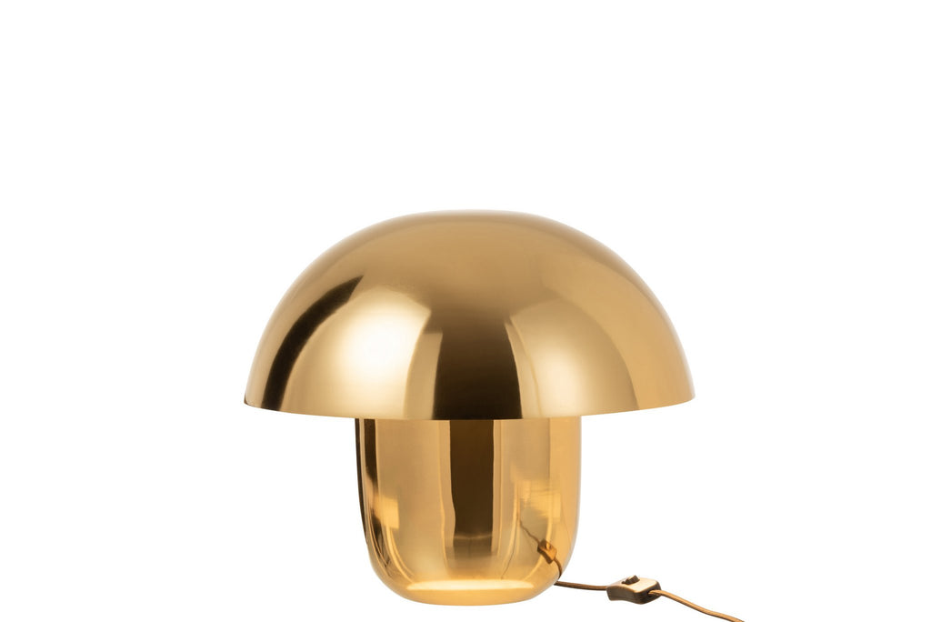 J-Line tafellamp Paddenstoel - ijzer - goud - small