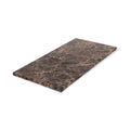 Marmer dienblad rechthoek L bruin 20x40cm