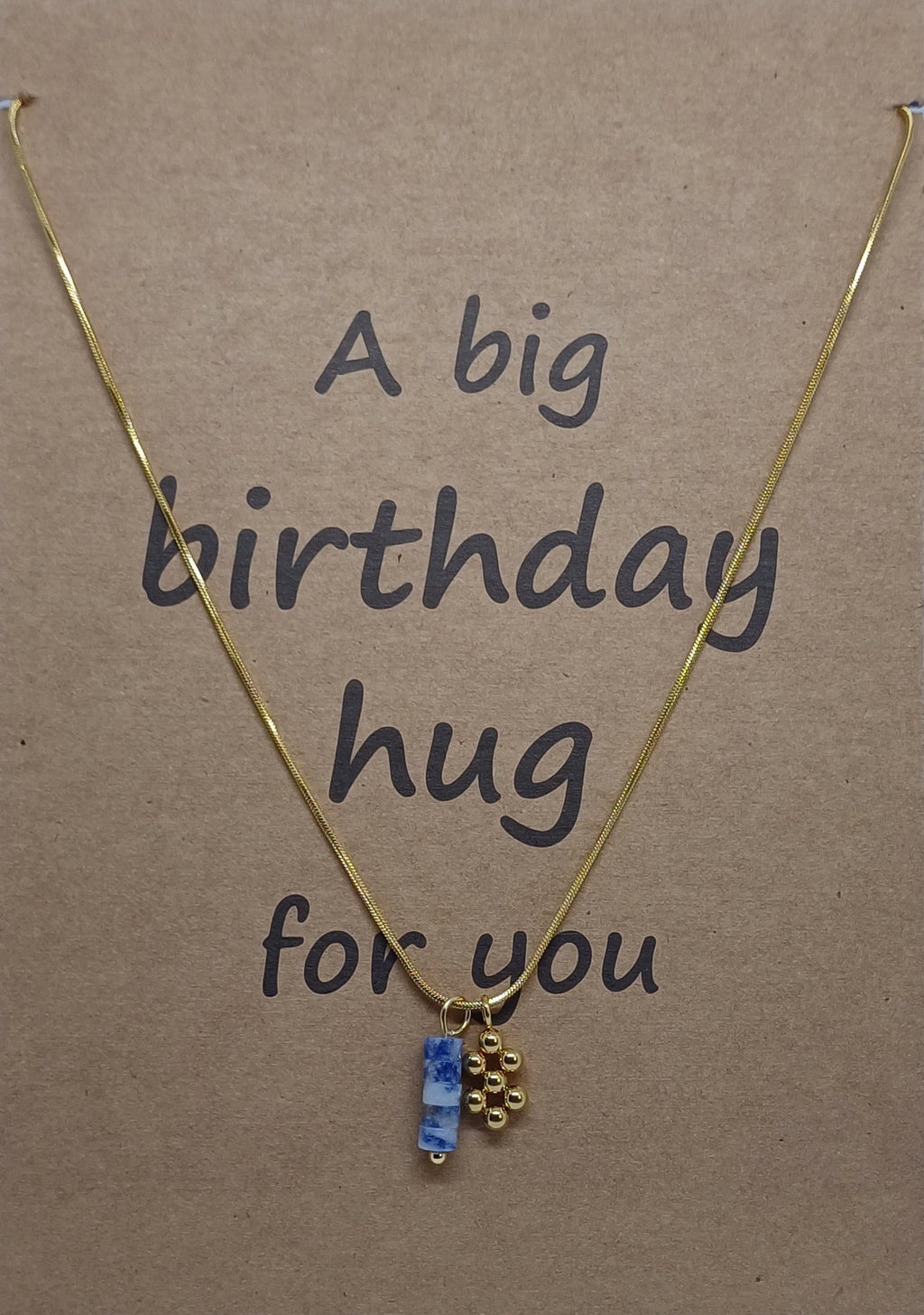Ketting snake met bedeltje en edelsteen hanger