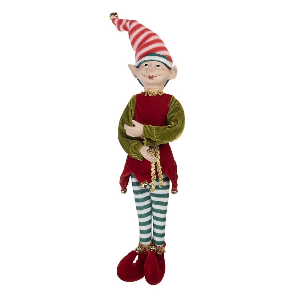Decoratie Elf 13x10x56 cm Rood Synthetisch