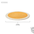 Eettafelmatten – geribbeld katoen, hittebestendig – 32 cm rond, set van 4