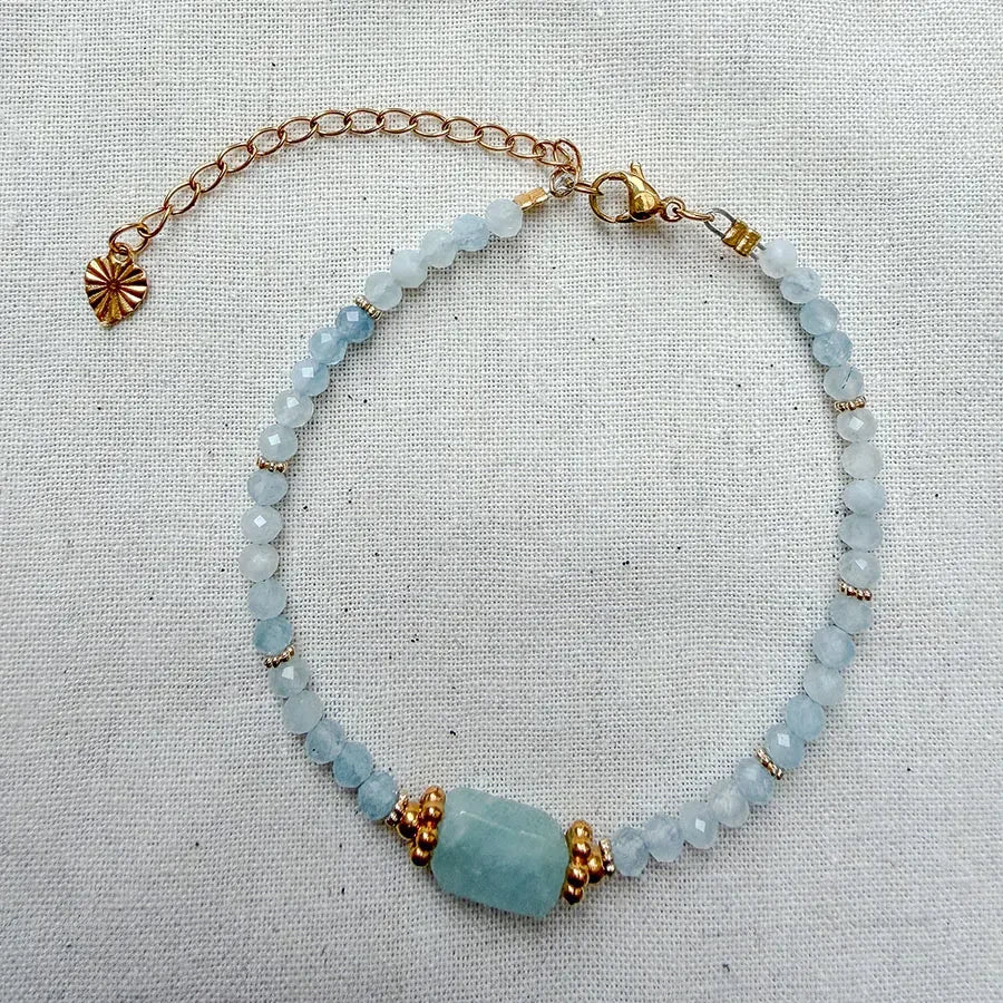 Louiz Armband met Blauwe Edelsteen Aquamarijn