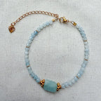 Louiz Armband met Blauwe Edelsteen Aquamarijn