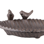 Vogelvoederbak Blad 19x10x5 cm Bruin IJzer