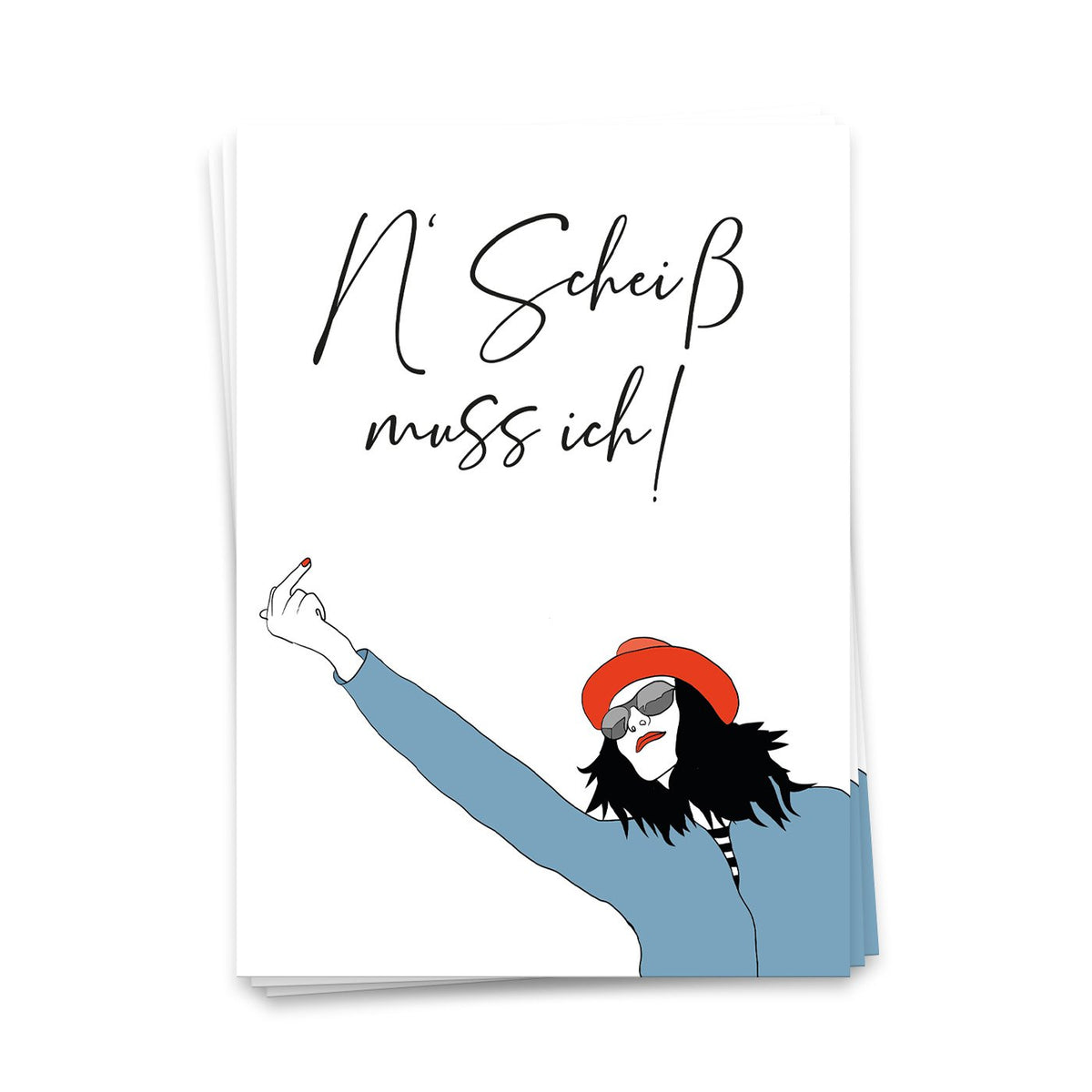 Ik moet shit - ansichtkaart 10 set