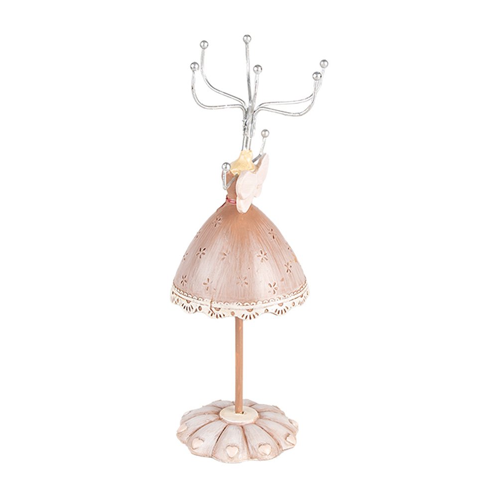 Sieraden Standaard Beige, Kunststof en Metaal Ø 7x19 cm