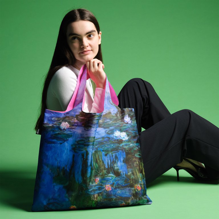 Loqi Bag Large - Water Lilies Neon Pink gerecycled