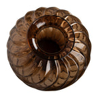 Vaas Ø 24x25 cm Bruin Glas