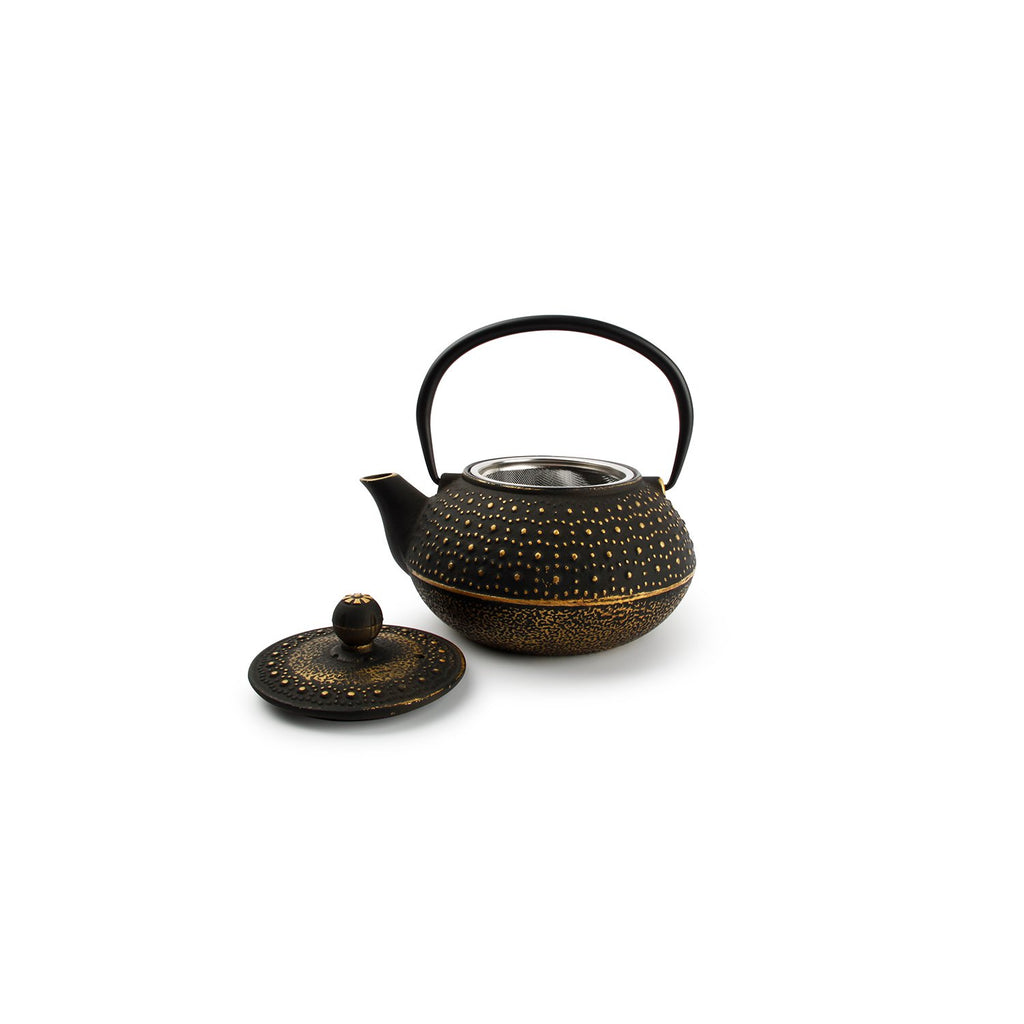 Theepot 80cl dots goud/zwart My Tea