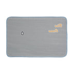 Badmat 58x38x1 cm Blauw Grijs Polyester