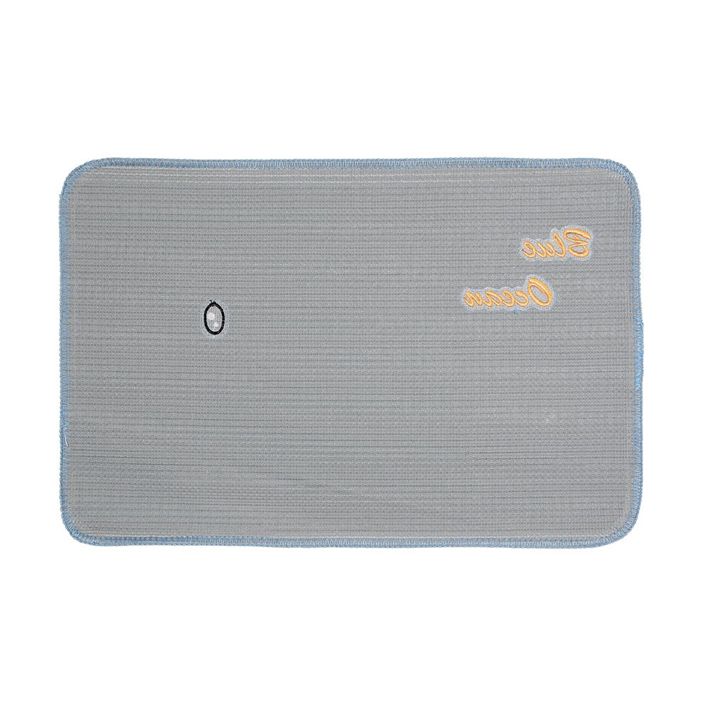 Badmat 58x38x1 cm Blauw Grijs Polyester