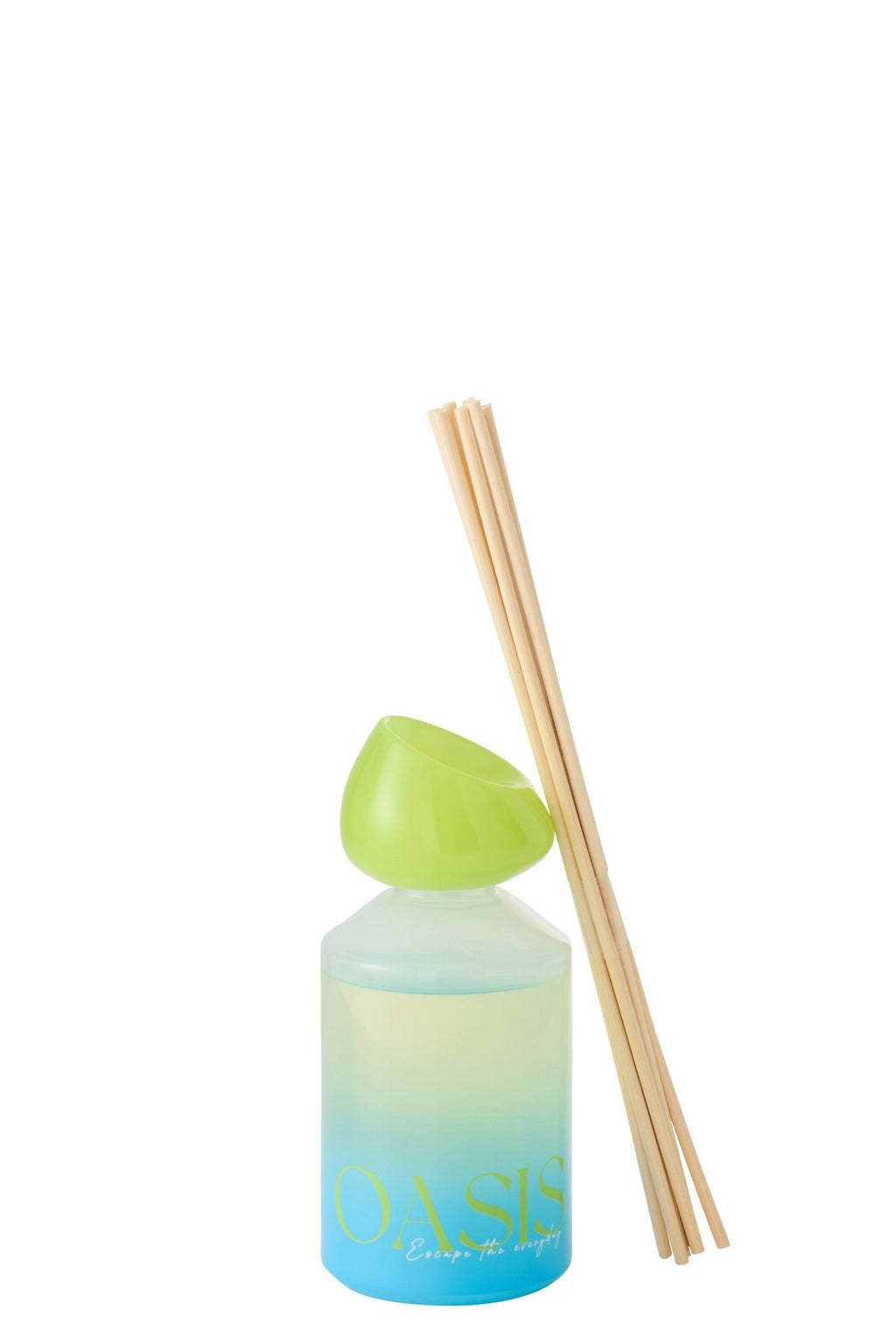 J-Line geurstokjes Oasis - Spring Ivy & Neroli - glas - blauw - small