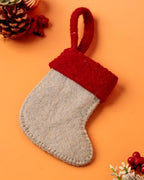 Kerstornament | Vilten kous Red Robin