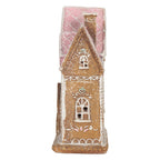Gingerbread house met LED 21x8x20 cm Bruin Kunststof
