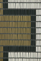Vliegengordijn rits creme- goud - zwart 90x210 cm