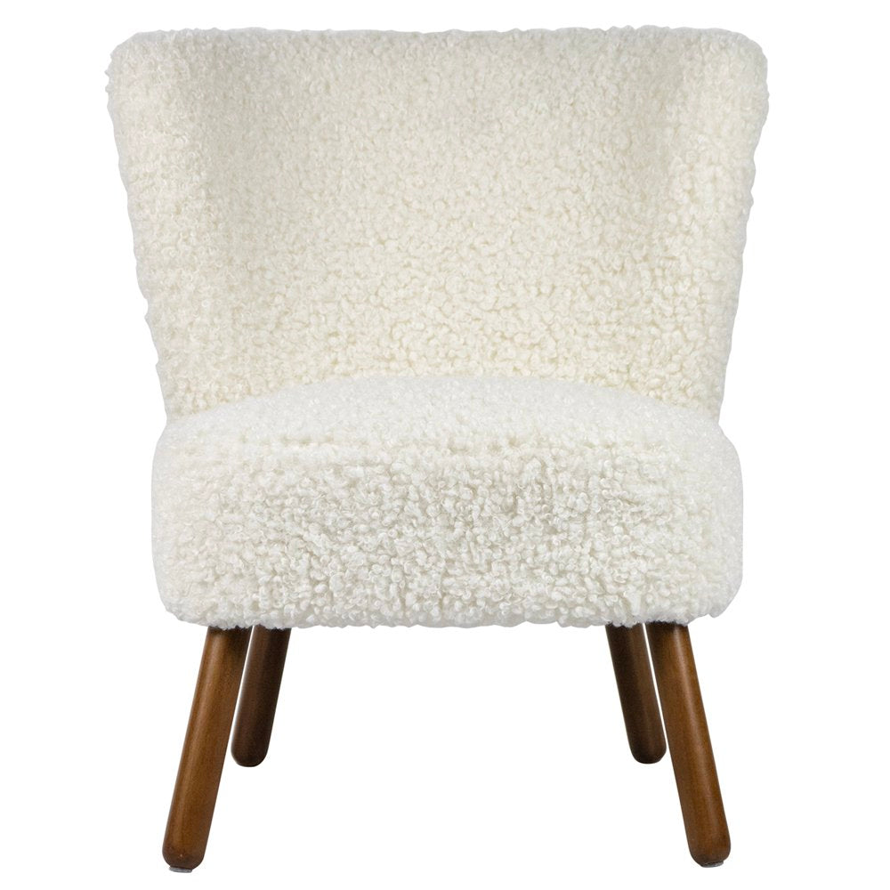 Stoel teddy krul wit 60x72x74cm