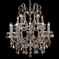 Kroonluchter Ø 71x80 cm Transparant IJzer Hanglamp