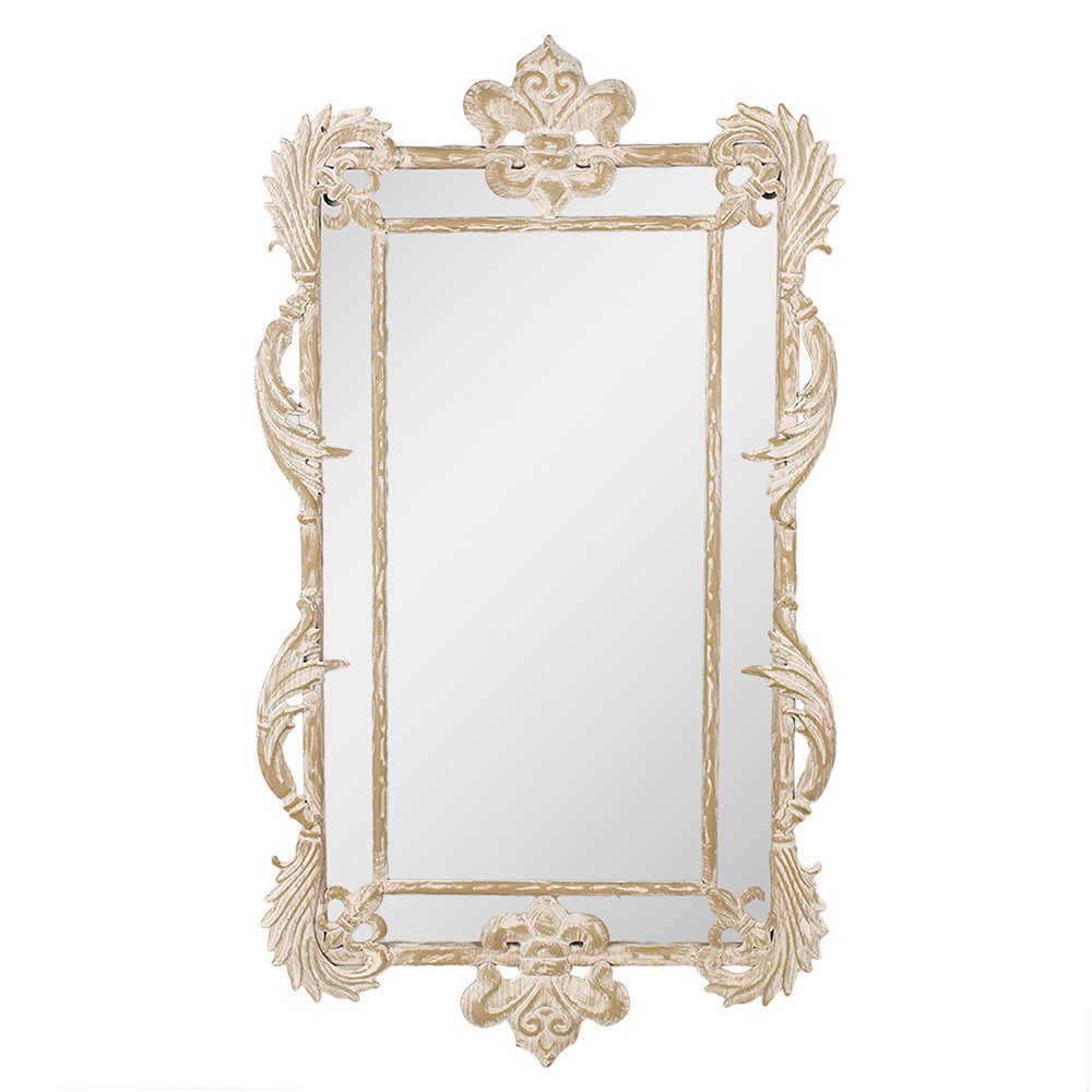 Mirror 45x3x81 cm Beige MDF Wall Mirror