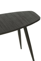 J-Line console Ovaal - hout - zwart