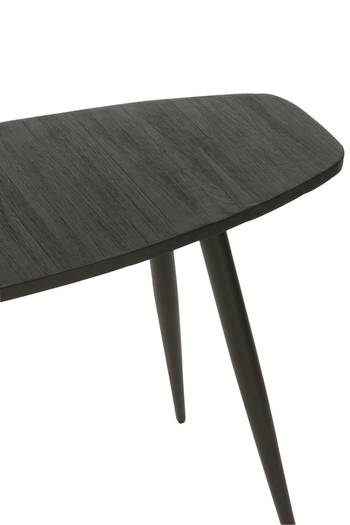 J-Line console Ovaal - hout - zwart